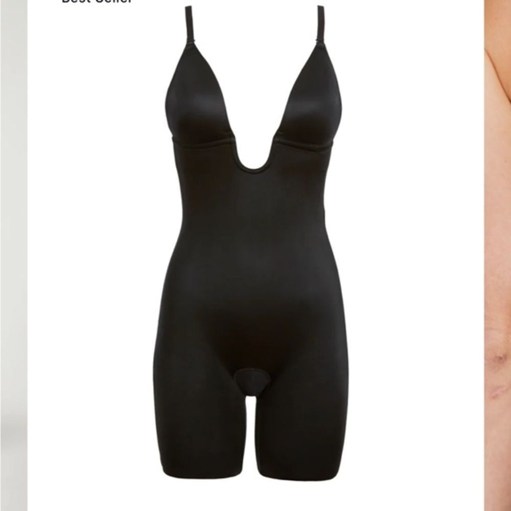 SPANX Suit Your Fancy Plunge Low-Back Mid-Thigh NWT size‎ Large in Black